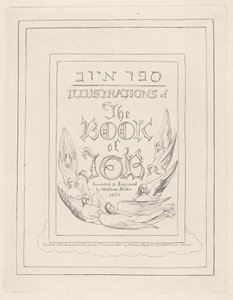 Página de título de Ilustraciones del Libro de Job, 1825
